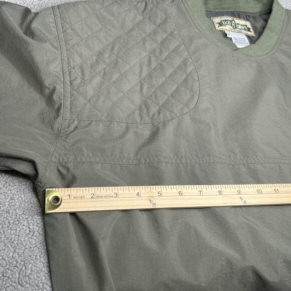 Bob Allen Jacket Mens Large Olive Shooting Pullover Quilted Windbreaker Hunting - Picture 10 of 15